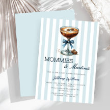 Mommies and Martinis Blue Bow Boy Shower