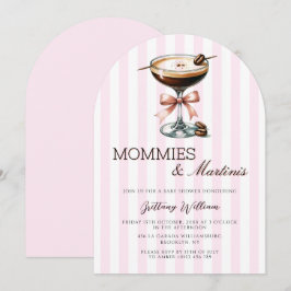 Mommies & Martinis Espresso Arch Girl Baby Shower Inbjudningar