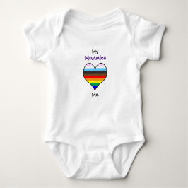 Mommies Rainbow Heart Baby Bodykostym T Shirt
