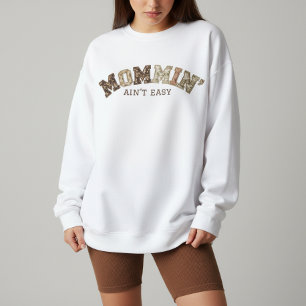 Mommin' lapptäcke-tröja t shirt
