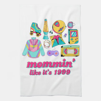 Mommin som 1999 - Lustigt Y2K Mamma-gift Kökshandduk