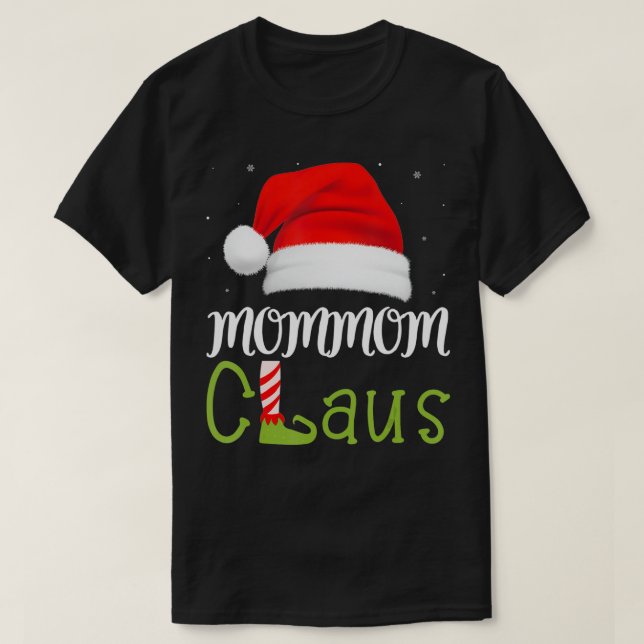 Mommom Claus Family Group Matching Pajama Funny Xm T Shirt (Design framsida)