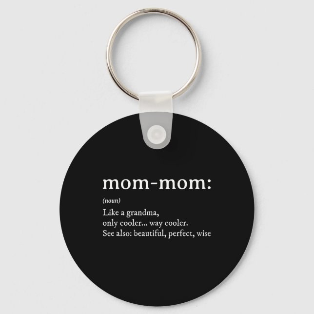 Mommom Gift Definition Grandma Mamma-mamma Mors da Nyckelring (Framsida)