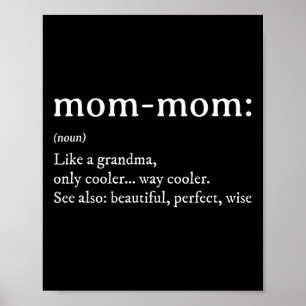 Mommom Gift Definition Grandma Mamma-mamma Mors da Poster