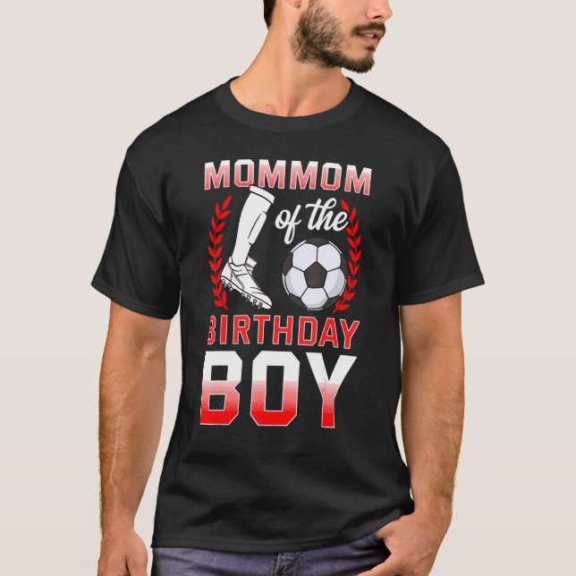 Mommom of the Birthday Boy Player Bday Cele T Shirt (Framsida)