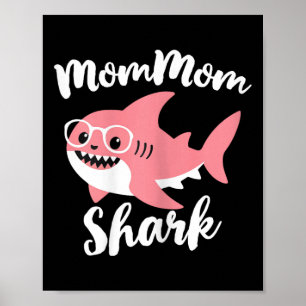 Mommom Shark Mors dag Grandma Funny Mamma-mamma Poster