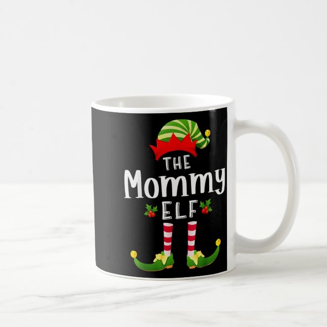 Mommy Christmas Elf Matching Pajama X-mas Party  Kaffemugg (Höger)