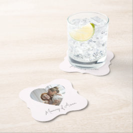 Mommy Custom Name & Photo | Paper Coaster Underlägg Papper