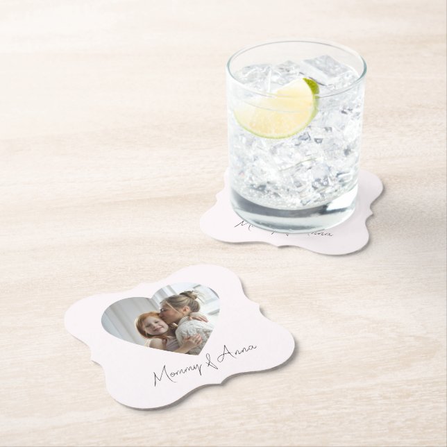 Mommy Custom Name & Photo | Paper Coaster Underlägg Papper (Insitu)