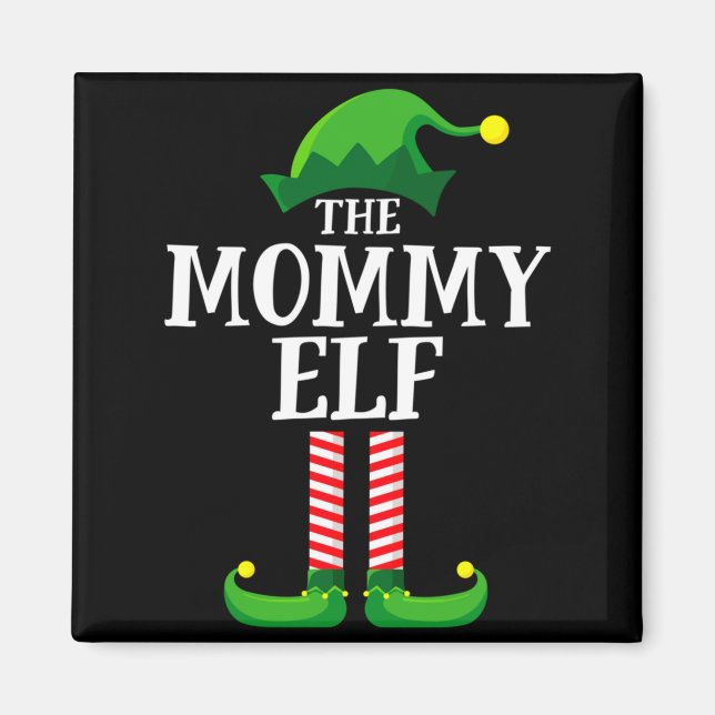 Mommy Elf Matching Family Christmas Party  Magnet (Framsidan)