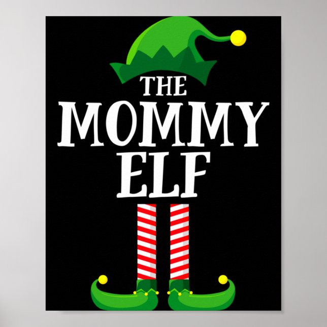 Mommy Elf Matching Family Christmas Party  Poster (Framsidan)