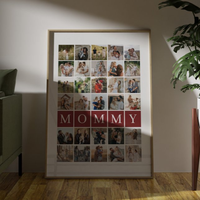 Mommy Grid 30 Photo Collage Family Keepsake Poster (Skapare uppladdad)