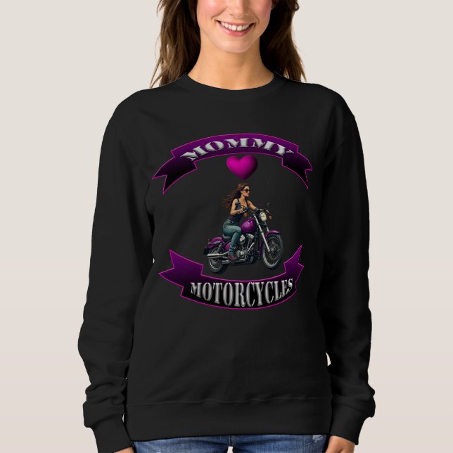 Mommy Loves Motorcycles T Shirt (Framsida)