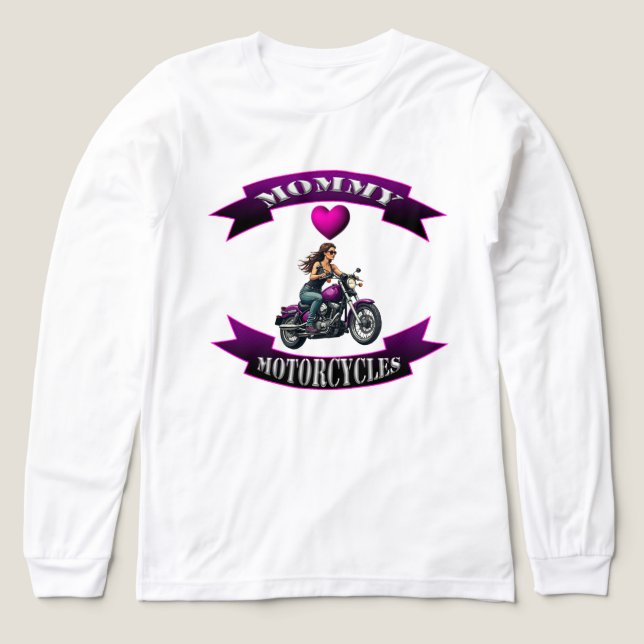 Mommy Loves Motorcycles T Shirt (Design framsida)