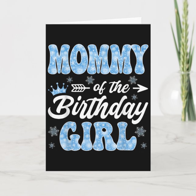 Mommy Of The Birthday Girl Snowflakes Winter Chris Kort (Framsida)