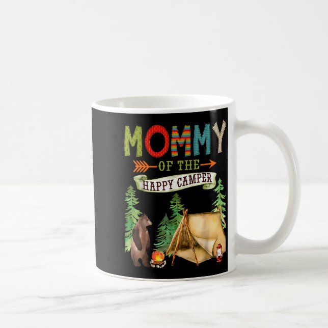 Mommy Of The Happy Camper First Birthday Camng  Kaffemugg (Höger)