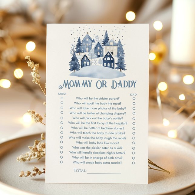 Mommy Or Daddy Chrismtas Village Baby Shower game (Skapare uppladdad)