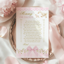 Mommy or Daddy Silly Goose Pink Baby Shower game