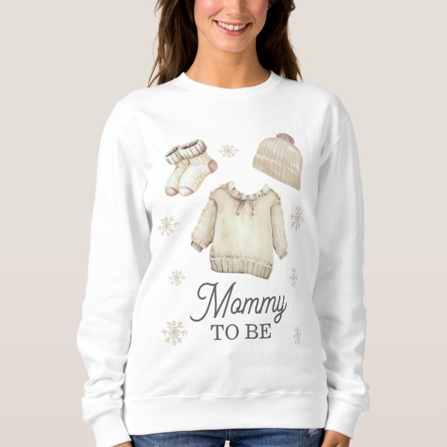 Mommy to Be Mom-to-be Winter Baby Shower T Shirt (Framsida)