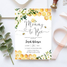 Mommy to Bee Baby Shower Invitation Inbjudningar