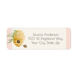 Mommy to Bee Girl Baby Shower Return Address Label Returadress Etikett