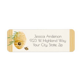 Mommy to Bee Watercolor Bees Return Address Label Returadress Etikett