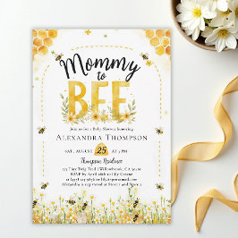 Mommy to Bee Wildflowers Honey Arch Baby Shower Inbjudningar