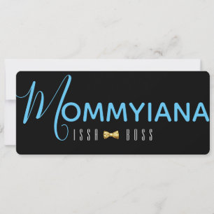 Mommyiana Issa Chef Black & Blue Baby Shower Meddelande