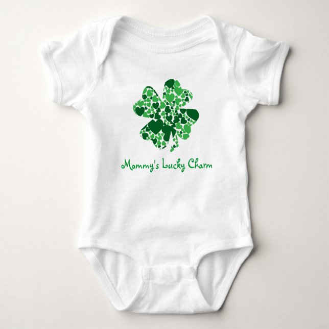 "Mommys begynna ranka för lyckliga berlock" T-shirt (Framsida)