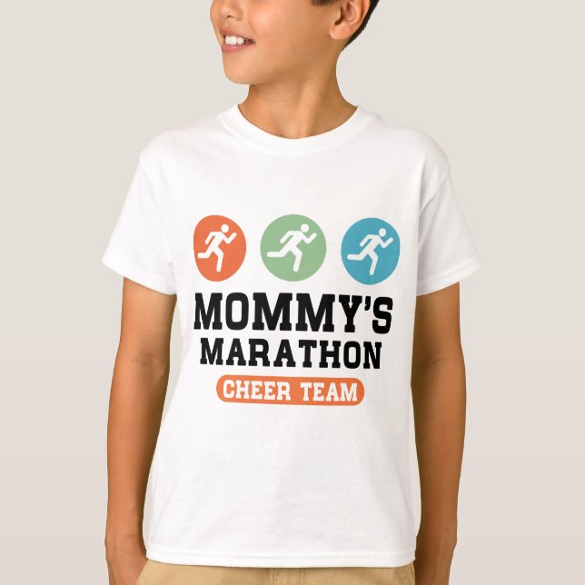 Mommys lag för maratonjubel t-shirt (Framsida)
