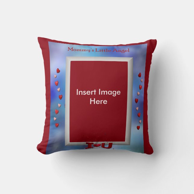 Mommys lite ängeldekorativ kudde (Framsida)
