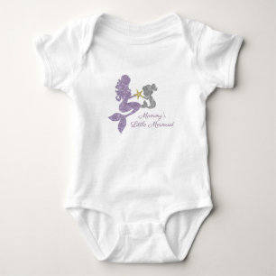 Mommys lite Bodysuit för sjöjungfruglitter T Shirt