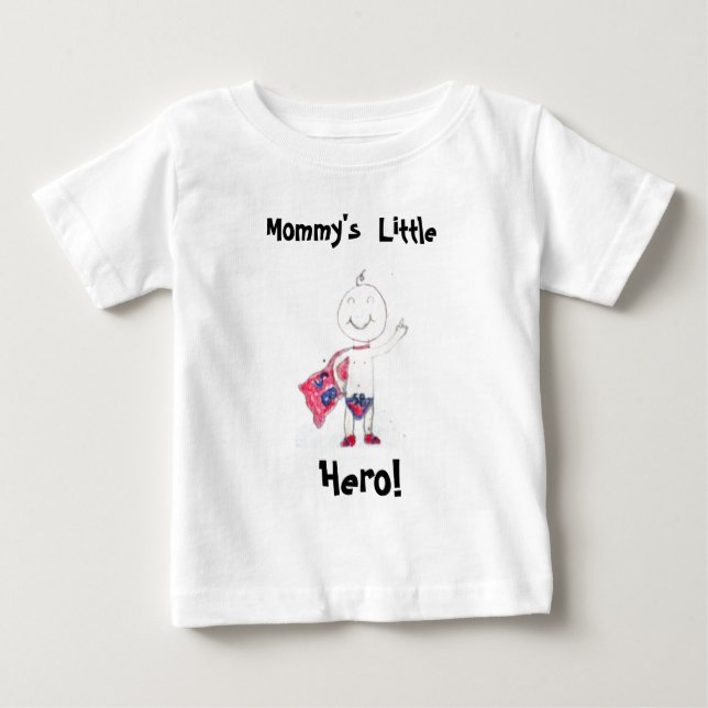 Mommys lite hjälte! tee (Framsida)
