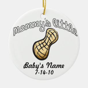 Mommys lite jordnöt - ditt namn julgransprydnad keramik
