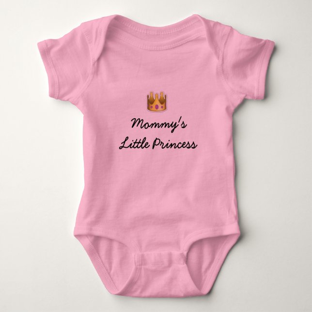 Mommys lite Princess Tutu Bodysuit i rosor Tee (Framsida)