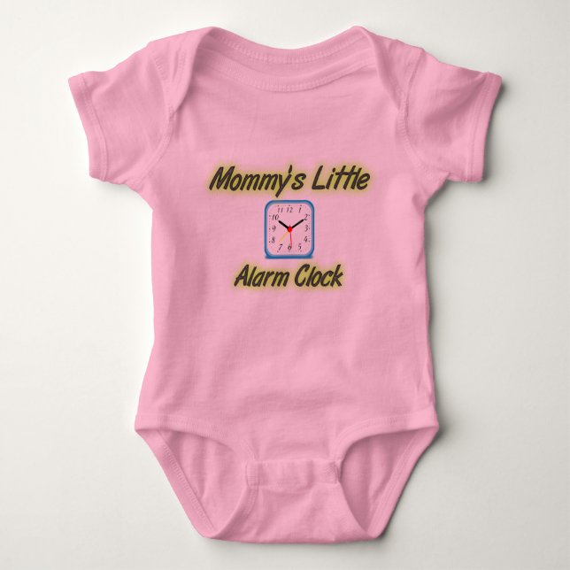 Mommys lite ringklocka - grön text t-shirt (Framsida)
