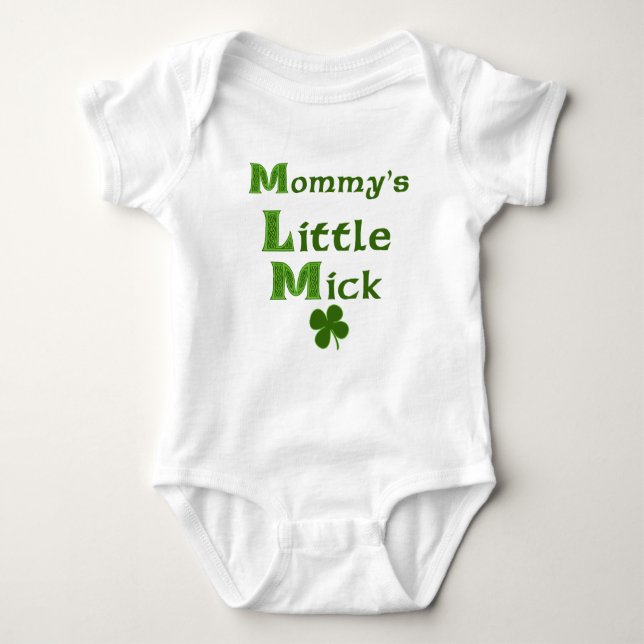 Mommys lite skjorta för Mick rolig irländsk baby T-shirt (Framsida)