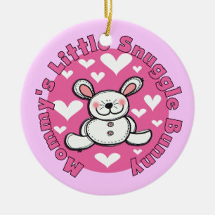 Mommys lite Snugglekanin Julgransprydnad Keramik