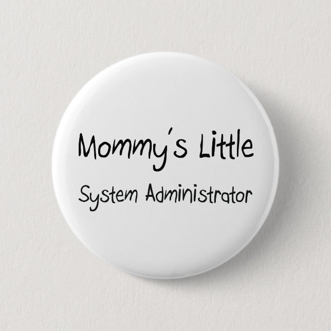 Mommys lite systemadministratör knapp (Framsida)