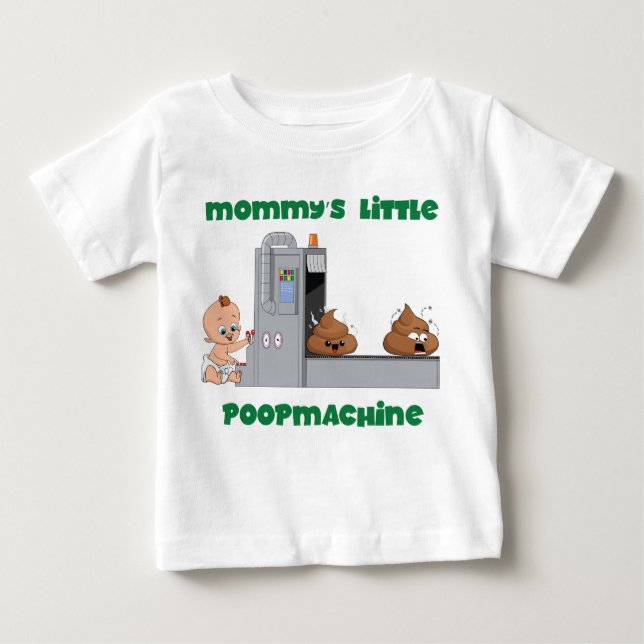 Mommys lite T-tröja för bebis för poopmaskin Tee Shirt (Framsida)