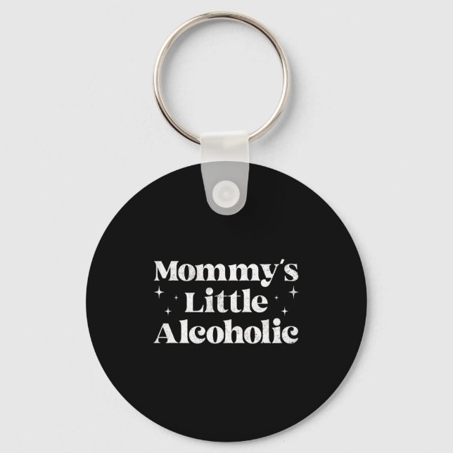 Mommy's Little Alcoholic Funny Drunk Mom Life Alco Nyckelring (Framsida)