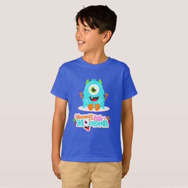 Mommys Little Boy Monster T-shirt (Hel framsida)