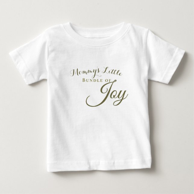 Mommys Little Bundle of Joy Baby T-Shirt (Framsida)