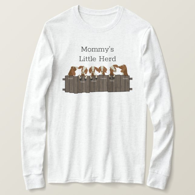 Mommys Little Goat Herd 6 getter T Shirt (Design framsida)