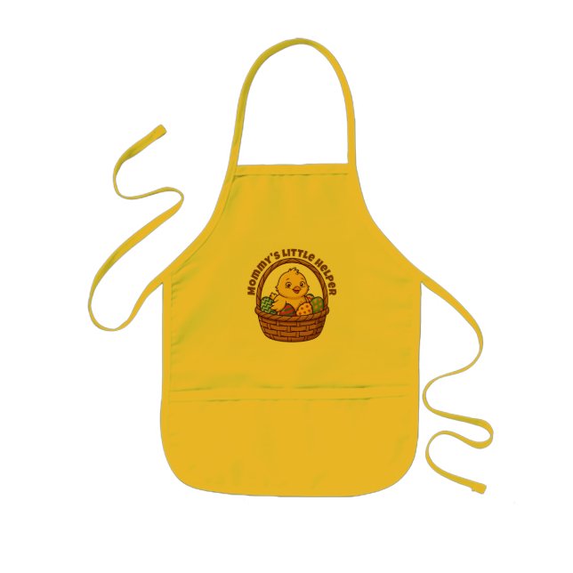 Mommy's Little Helper Easter Chick Kids Apron Barnförkläde (Framsidan)