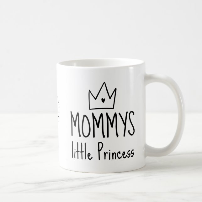 Mommys Little Princess Photo and Namn Mugg (Höger)