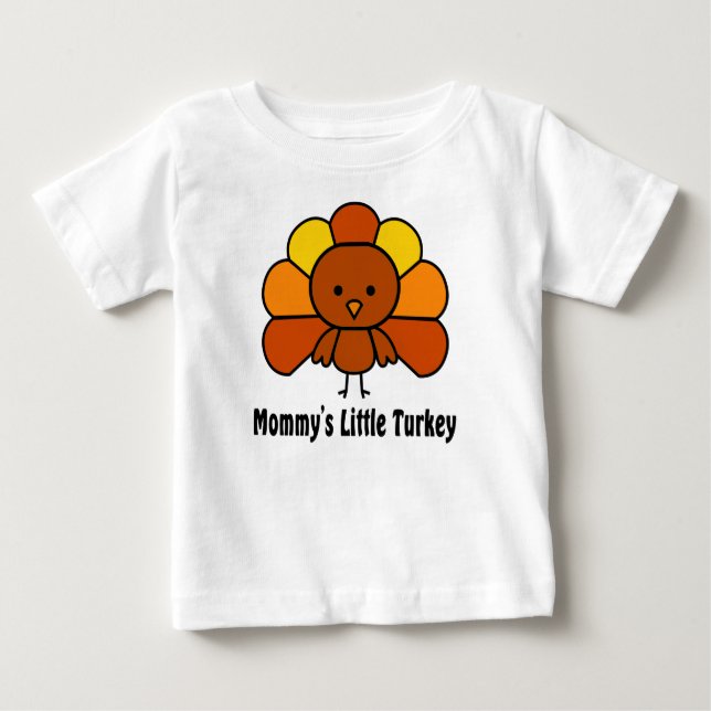 Mommys Little Turkey T Shirt (Framsida)
