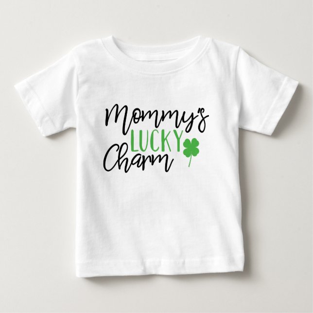 Mommys Lucky Charm St patricks day Tee (Framsida)