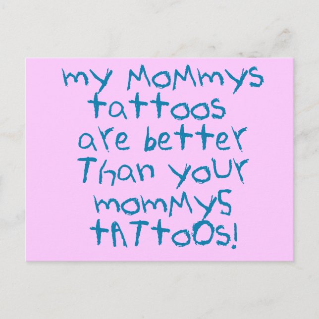 Mommys Tattoos Sten! Vykort (Framsida)