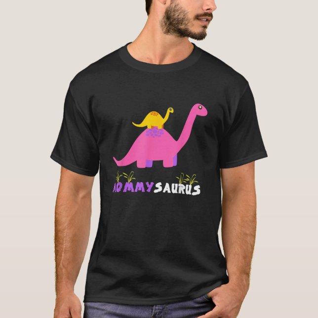 Mommysaurus Cute Mor Dinosaur Mamma Saurus Matc T Shirt (Framsida)